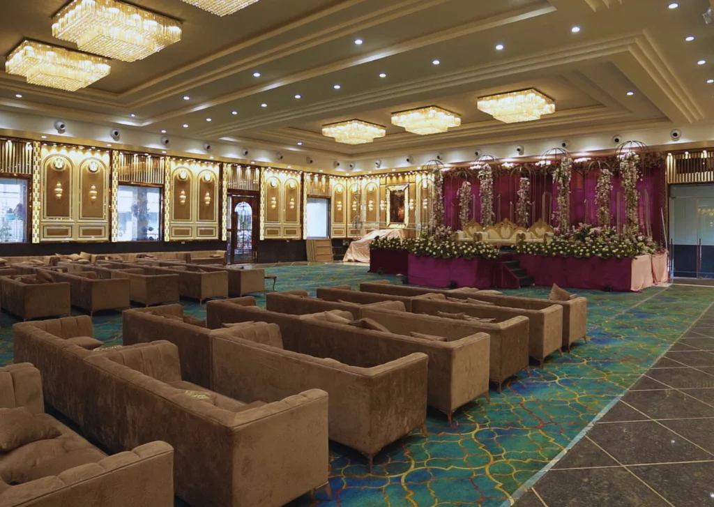modern banquet hall interior design UAE