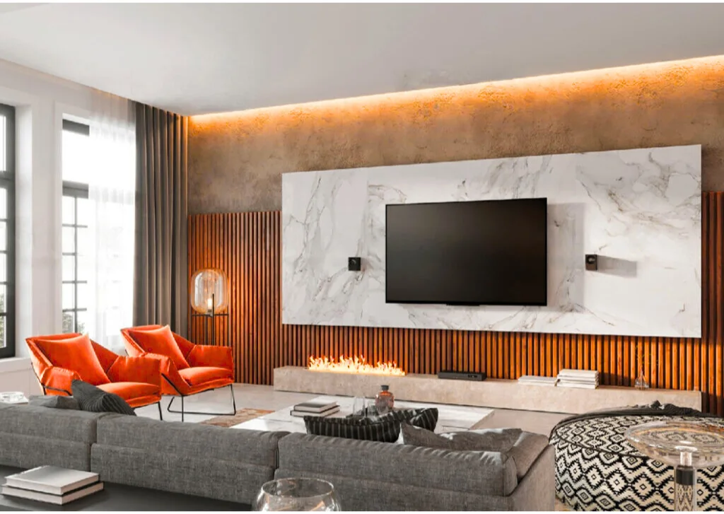 TV wall design Dubai