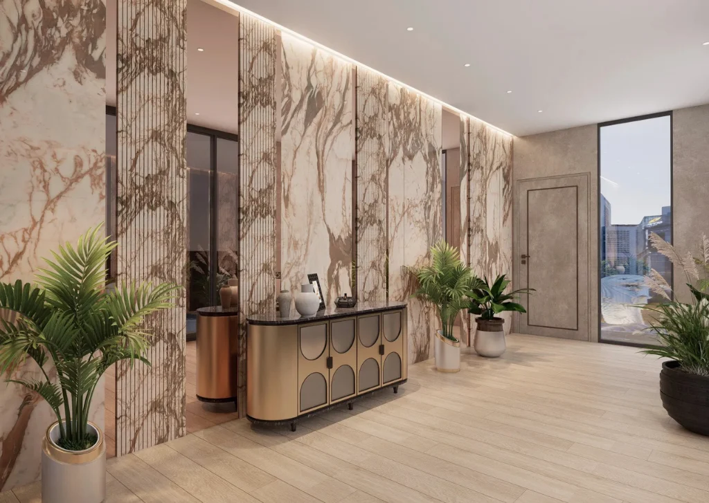 modern hallway design in Dubai